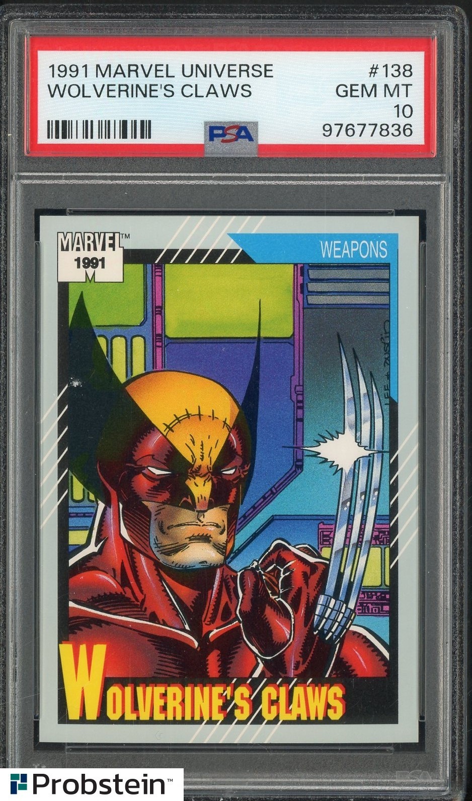 PSA 10 1991 Marvel Universe Wolverine's Claws #138 Impel GEM MINT