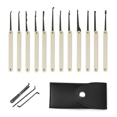 12Pcs Pick Set No Lock for Locksmith Practice Stainless Steel - Image 1 of 4