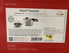 Fissler Vitavit Premium Schnellkochtopf 8L 26cm Edelstahl Induktion mit Einsatz