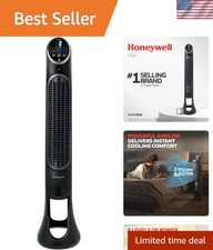 QuietSet Whole Room Tower Fan-Black, Oscillating Tower Fan with Remote,