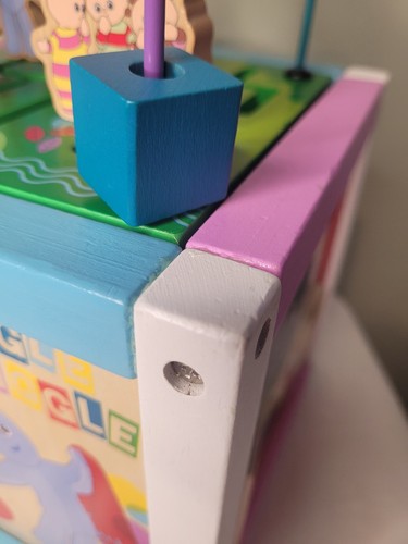 Im Nachtgarten ITNG SELTENER Aktivitätswürfel aus Holz Spielzeug 5in1 Formen, Xylophon, Labyrinth - Bild 6 von 24