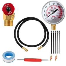 12Pc Air Tank Repair Kit,  Air Tank Hose Assembly Kit Come with Pressure Gauge,