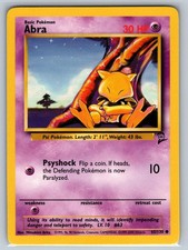 Abra 65/130 Common Base Set 2 Pokemon Lightly Played