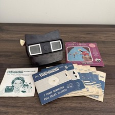 Vintage 1950s Sawyer's View-Master Brown Bakelite Model E Viewer Toy 9 Reels USA