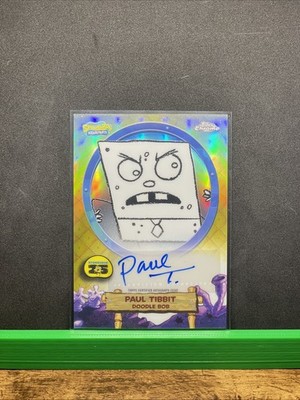 2025 Topps Chrome SpongeBob Paul Tibbit Doodle Bob Auto | eBay