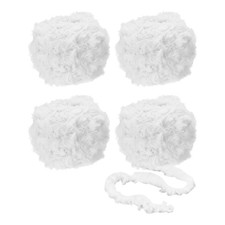 35yds Faux Fur Yarn, 4 Skeins Fuzzy Yarn Crochet Fluffy Yarn Soft, White