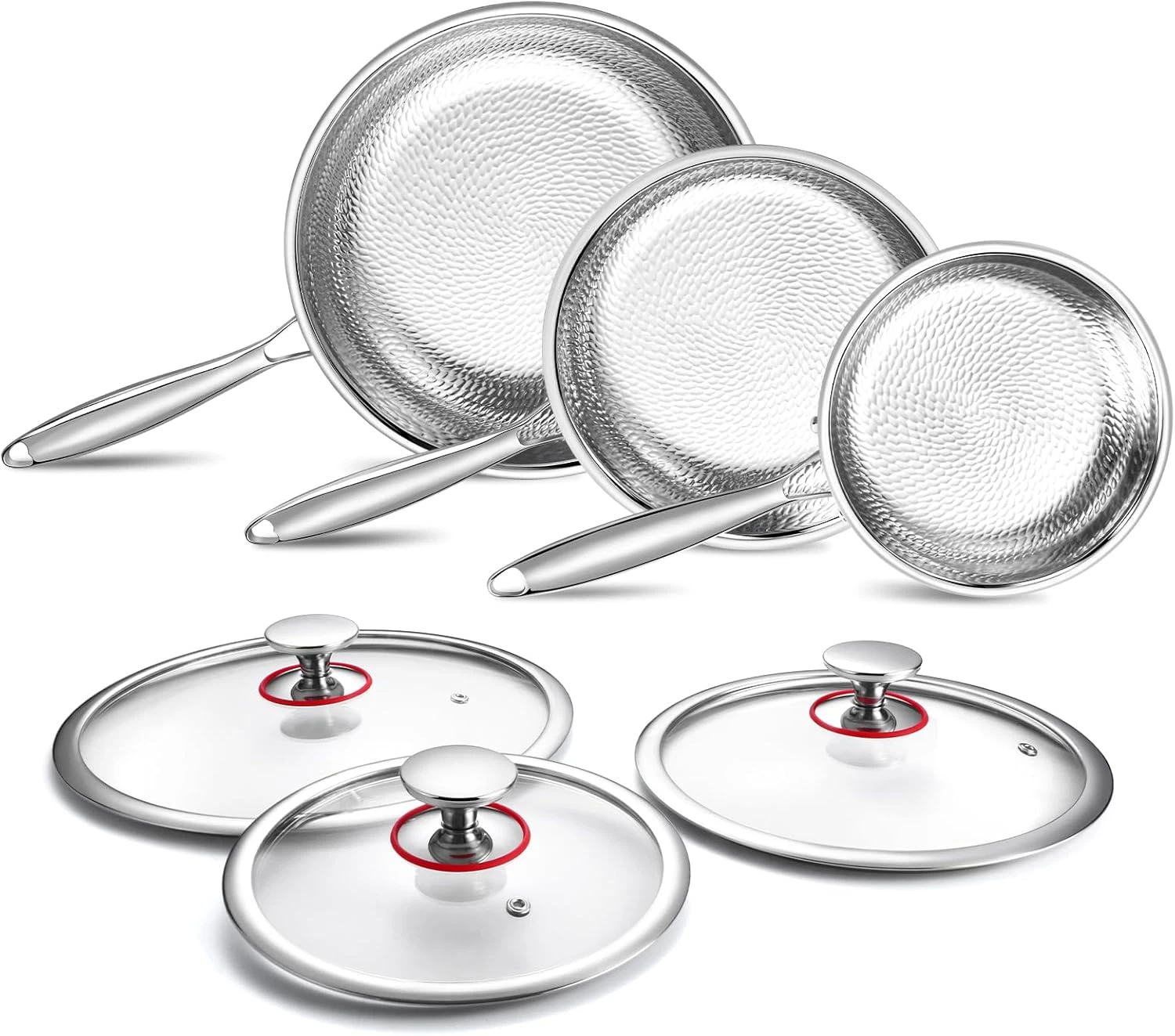 Titanium Non-Stick Frying Pan Set - 8" & 12", Scratch-Resistant, Induction Safe
Opens in a new windo