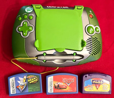 Green Leap Frog Leapster Learning Game System Lot With 3 Games