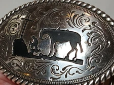 Nocona Cowboy Praying at the Cross Youth Belt Buckle M & F Western 