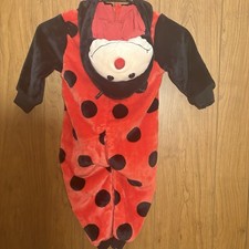 Baby Toddler Ladybug Costume Hooded Pajama Jumper Onsi Dress Up 12 To 18 Months