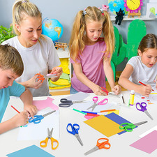 30 Pack Kids Scissors 5" Bulk School Blunt Tip Student Teacher Safety Preschool