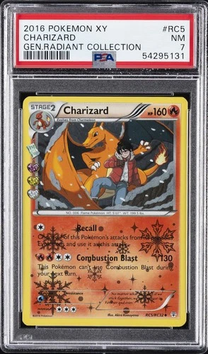 2016 POKEMON XY GENERATIONS RADIANT COLLECTION #RC5 CHARIZARD PSA 7