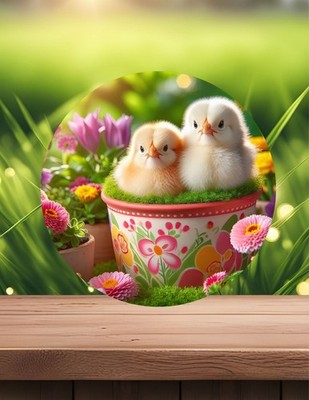 Easter~ Chicks~ 10 inch~ Metal~ Round ~ Sign~ FREE shipping~ CHOICE~ Gifts