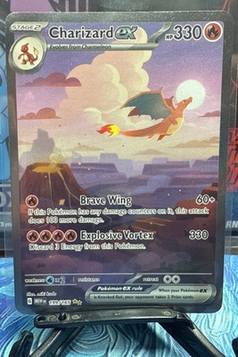 #ad Pokémon TCG Charizard EX 199 165 Scarlet amp; Violet 151 Special Illustration Rare $245.00