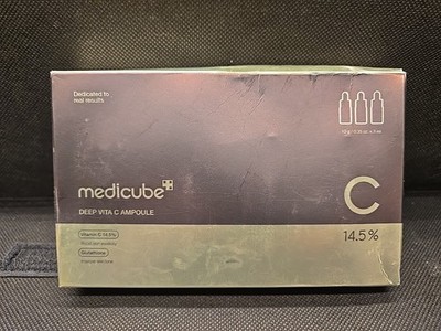 MEDICUBE Deep Vita C Ampoule 14.5% 10g / 0.35oz x 3 (Bottles K-Beauty) SEALED