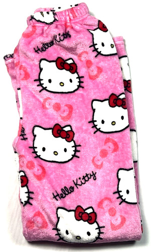 Hello Kitty Pajama Pants Kawaii Girls Sleepwear 21" Waist 26" Inseam Excellent