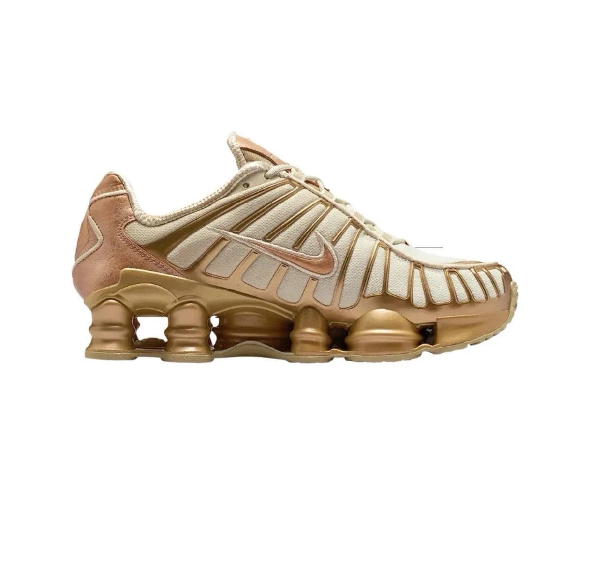 SIZE 9 - NEW Nike Wmns Shox TL Metallic Gold/Celestial Gold/Copper