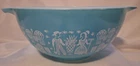 Vintage PYREX Amish Butterprint Turquoise 442 Cinderella Bowl 1.5 Qt