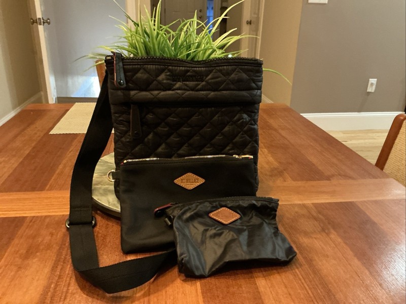 MZ Wallace Metro Quilted Nylon Crossbody Bag  With Pouch Included