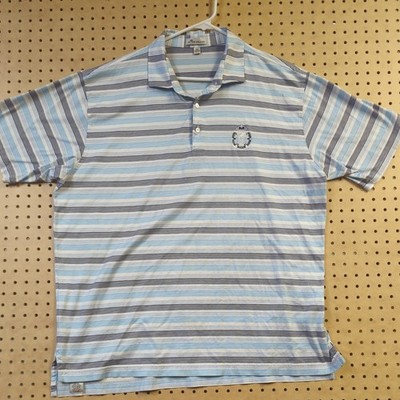 Peter Millar Royal County Down Golf Club patch Newcastle, UK Polo Mens XXL 2XL 