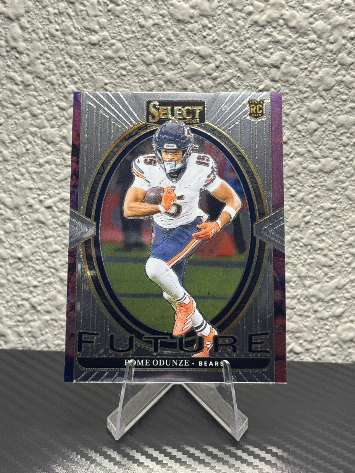 Rome Odunze #22 Football Cards 2024 Panini Select Future trading card — raw and PSA graded price guide