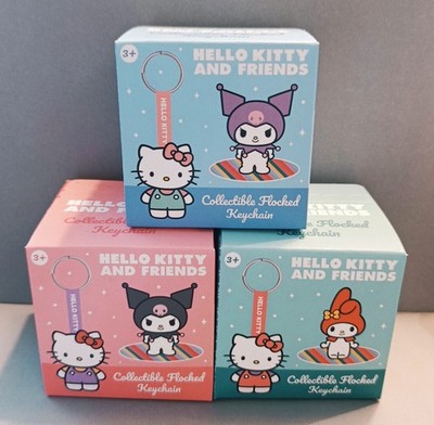 Hello Kitty Collectible Flocked Keychain (Schlüsselanhänger) x3