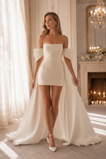 NEWHITE Dierdre Wedding Dress Accessory  Detachable Bridal Sleeves PW $1,200 NWT