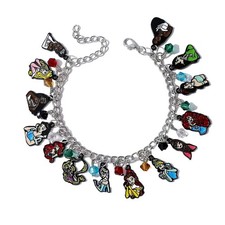 Disney Princesses Characters Themed Charms Charm Bracelet