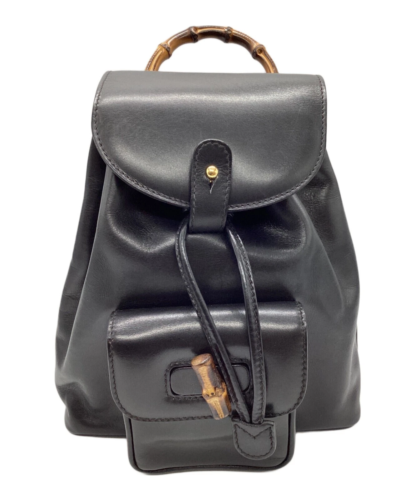 Gucci — Gucci Bamboo Mini Black Backpack #TFB6519