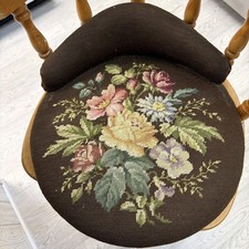 Krzesło wspomagające obrotowe vintage Needlepoint