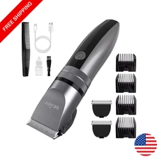 Professional Electric Hair Clippers Trimmer Kit USB Rechargeable Cordless
