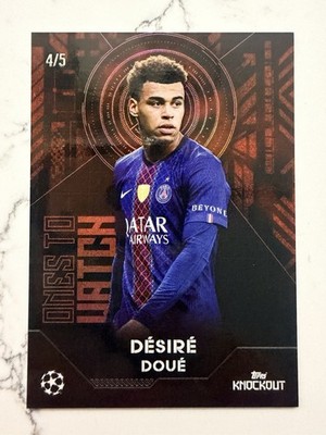   2025-26 Topps Knockout Désiré Doué  Ones To Watch  Parallel 4/5 PSG  