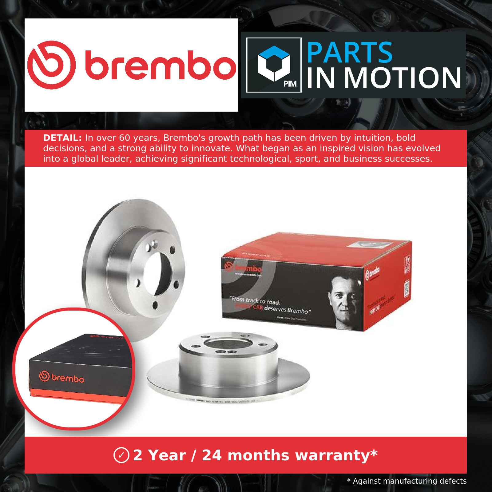 2x Brake Discs Pair Solid Rear 305mm 08.A651.10 Brembo Set 4320600Q0B 4421080 - Image 3