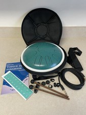 Lidguni Steel Tongue Drum Electroacoustic 10" 10 Notes Malachite Green