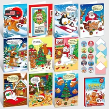 20 Boxed Funny Christmas Cards Set - Adult Cartoon and Comic Humor, Xmas