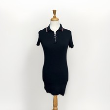 Y2K Urban Outfitters Navy Polo Bodycon Dress w/ Halfzip Collar - Women Size L