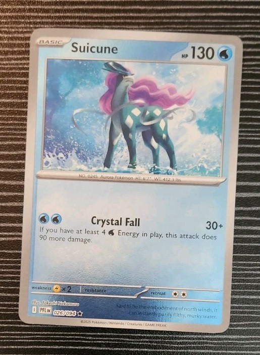 Pokemon - Suicune 026/094 - Phantasmal Flames - Rare Reverse Holo Card