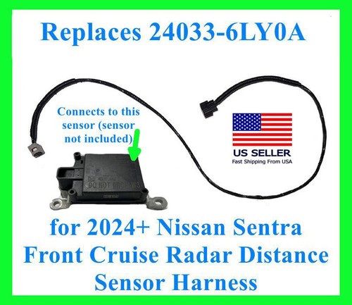 for 24+ Sentra Front Bumper Radar Distance Cruise Sensor Harness fit 24033-6LY0A