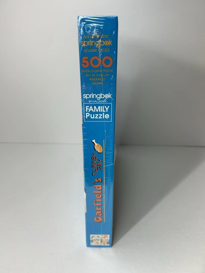 Rompecabezas sellado vintage Garfield 500 piezas día del pavo Springbok por Hallmark Foto 3 de 4