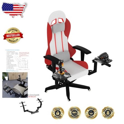 HOTAS Chair Mount for Flight Sim Controllers, PC, Detachable, Red/White