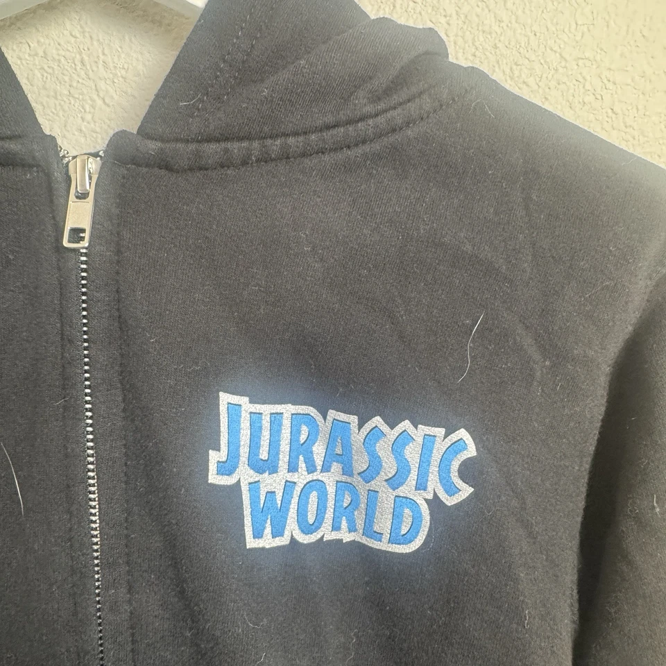 Universal Studios Jurassic World Youth Zip-Up Hooded Sweatshirt size Medium - Image 3 of 4