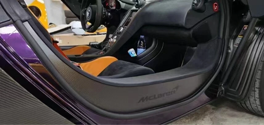 Tampa de painéis limiar soleiras de porta de fibra de carbono para McLaren 612C 625C 650S 675LT - Imagem 3 de 4