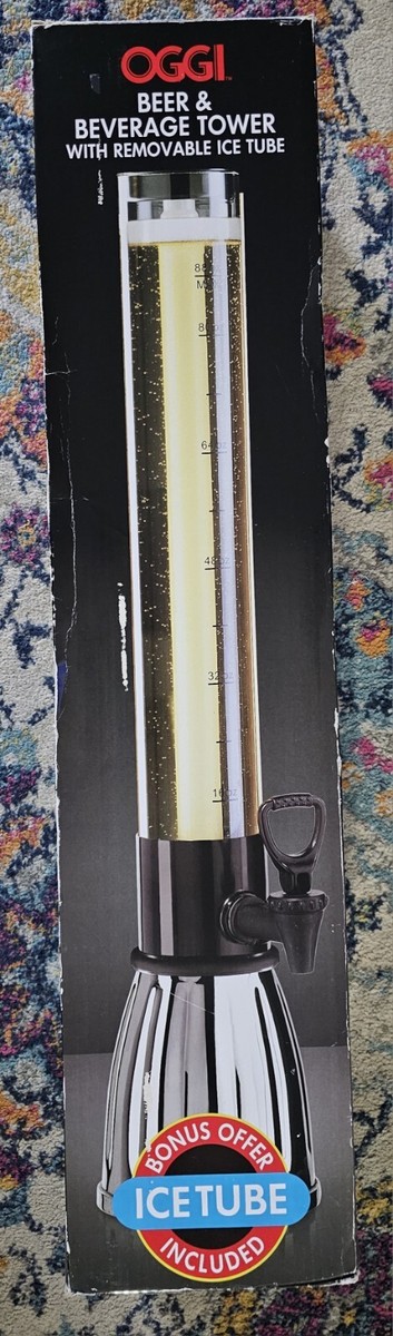 Oggi Beer Beverage Tower w/ EZ-Pour Spigot & Ice Tube 88oz | eBay