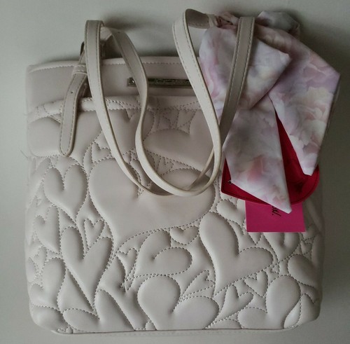 betsey johnson tote with scarf