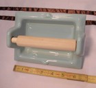 Robin Egg Blue: Glossy Ceramic Toilet Paper Holder by Fairfacts Co New Old Stock