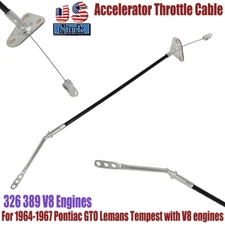 For 64-67 Accelerator Throttle Cable Pontiac GTO Lemans Tempest 326 389 V8 Motor