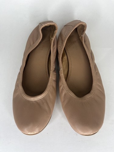 Country Road Ballet Flats Shoes Women Size 37.5 US 6.5 Tan Leather Slip On Italy - Picture 4 of 18