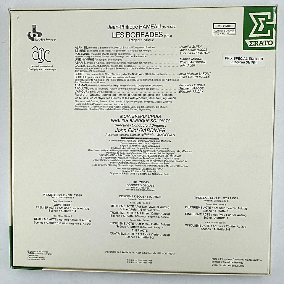3 Lp Box J.P.Rameau Les Boréades English Baroque Soloists John Eliot Gardiner - Bild 4 von 4