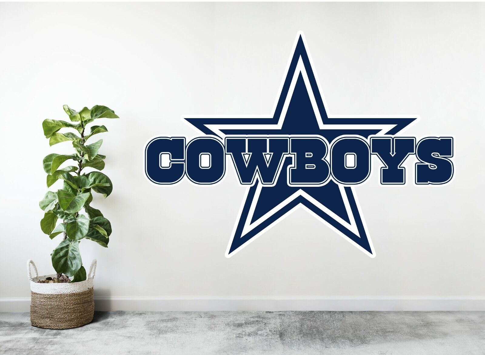 Dallas Cowboys Logo Wall Decal NFL Futball Decor Sport Mural Vinyl Stiker