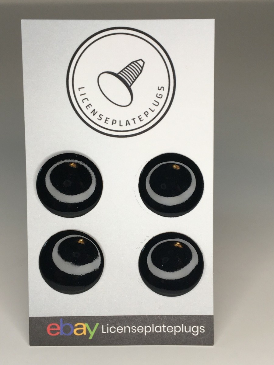 WHITE- 6-7mm hole, Set of 4: Bumper Plugs Front License Plate Holes
